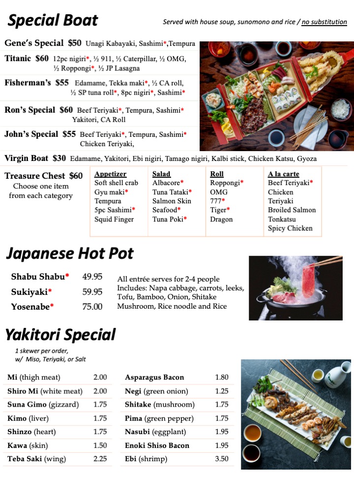 Best Japanese Cuisine in Vegas Extensive Kitchen Menu Osaka Bistro